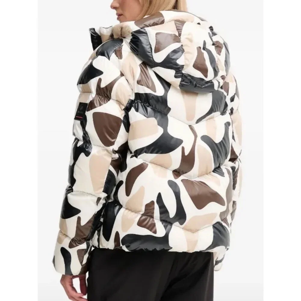 Bogner Fire + Ice Vally-D Puffer Jacket Camo Hooded Down Coat XS 4 34 NWT NEW